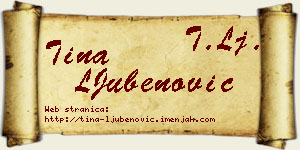 Tina LJubenović vizit kartica